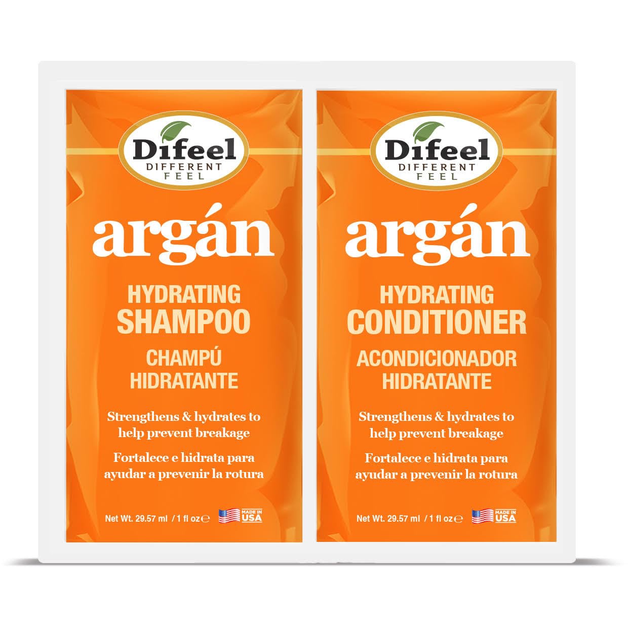 Difeel Hydrating Shampoo & Conditioner Dual Packet 2 oz. - Travel Size Shampoo & Conditioner Packette (1 Ounce Each) Beauty & Personal Care Difeel
