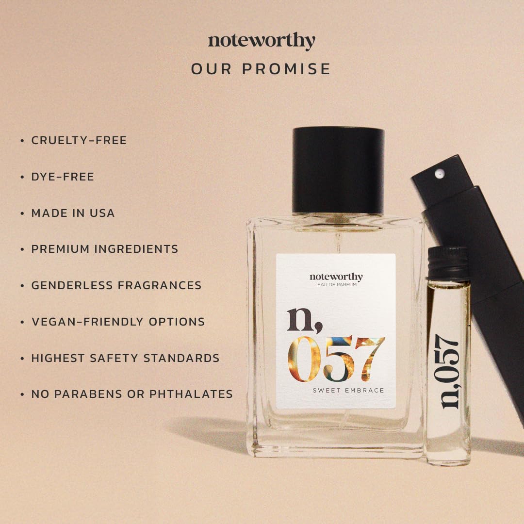 Noteworthy n,057 Sweet Embrace Eau De Parfum - Vanilla, Passionfruit, Tonka Bean | Sophisticated, Warm Fragrance for Any Occasion | Long-lasting Beauty & Personal Care Noteworthy