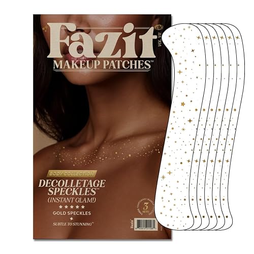 Fazit Makeup Patches - Gold Decollatage Speckles - Glow Up Make-Up Patches - Cute Glitter Makeup Accessories for Women - Cosmetic Glitter Beauty & Personal Care Fazit
