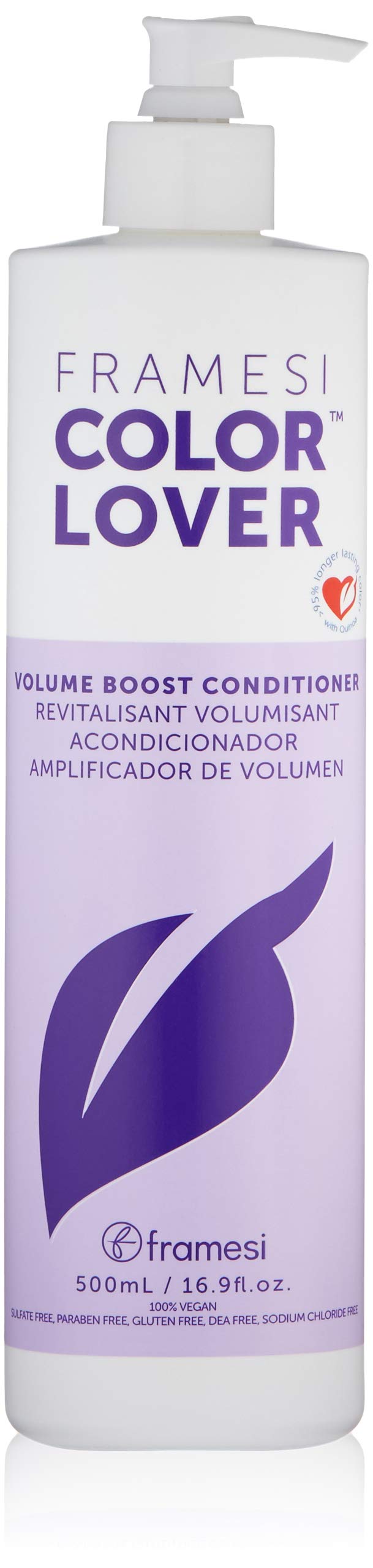 FRAMESI Color Lover Volume Boost Conditioner, 16.9 fl oz, Sulfate Free Volumizing Conditioner with Quinoa and Coconut Oil, Color Treated Hair Beauty & Personal Care FRAMESI