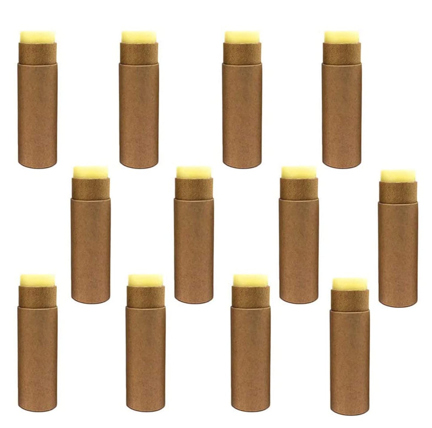 Healthcom 12 Pcs 0.3 Oz Paperboard Lip Balm Tubes 10ml Empty Cardboard Krafts Lipstick Tube Refillable Lip Gloss Container Solid Perfume Container Beauty and Personal Care Healthcom