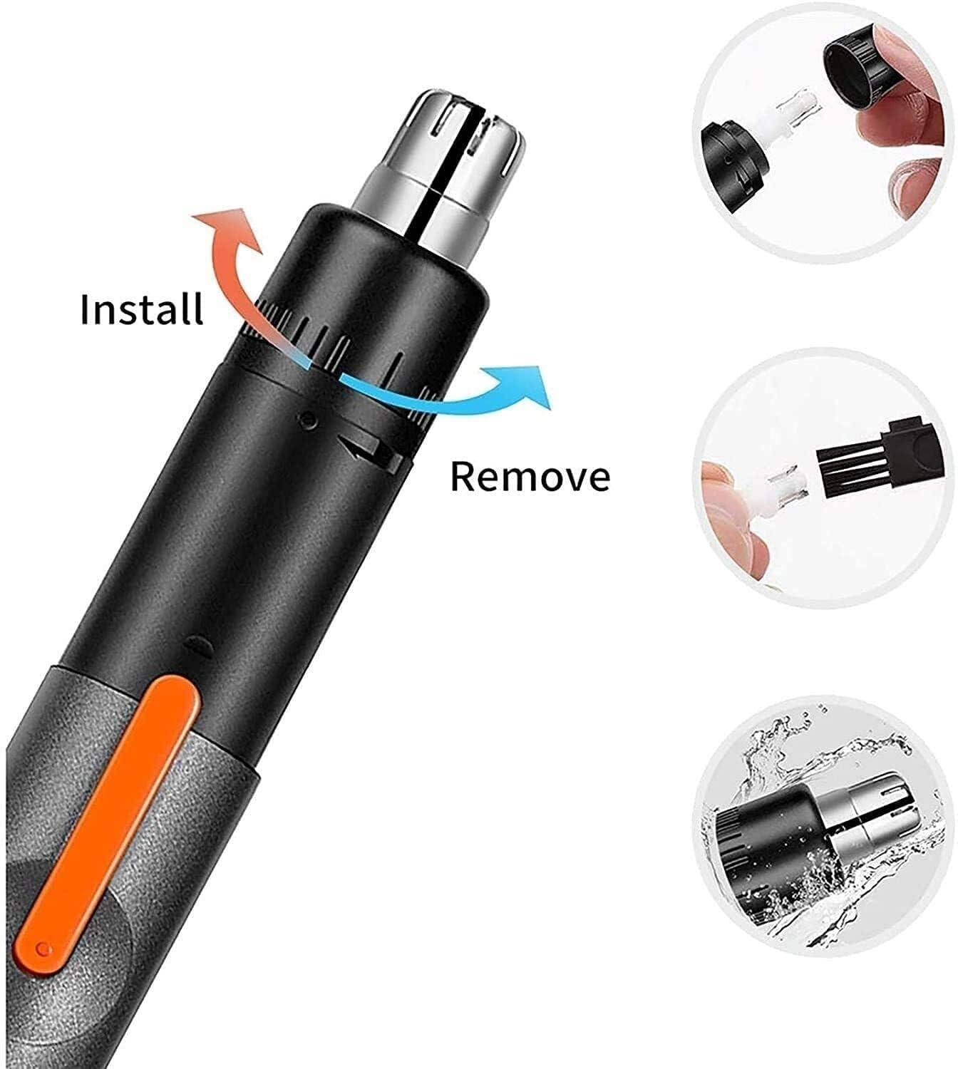 LEONYS Ear and Nose Hair Trimmer Clipper for Men & Women, Multifunction USB Rechargeable Professional Eyebrow Trimmer, Smart Cleaning System Beauty and Personal Care LEONYS