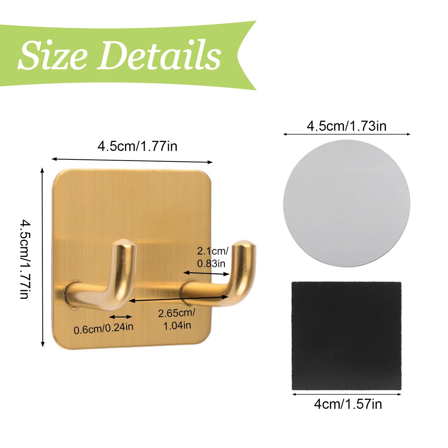UFURMATE Magnetic Shaving Razor Holder 4Pcs Stainless Steel Shaver Hook Adhesive Hanger Stand Heavy Duty Utility Storage Hook for Razor Towel Shower Beauty and Personal Care UFURMATE