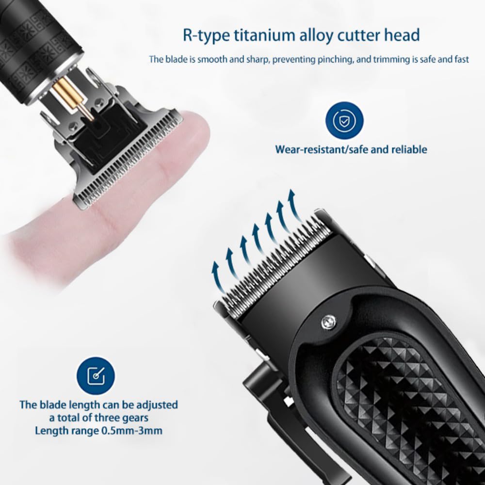 OIYO Cordless Hair Clippers for Men, Self Haircut Kit for Men Electric Clippers and Trimmers, Grooming Rechargeable Beard Trimmer with Adjustable Beauty and Personal Care OIYO