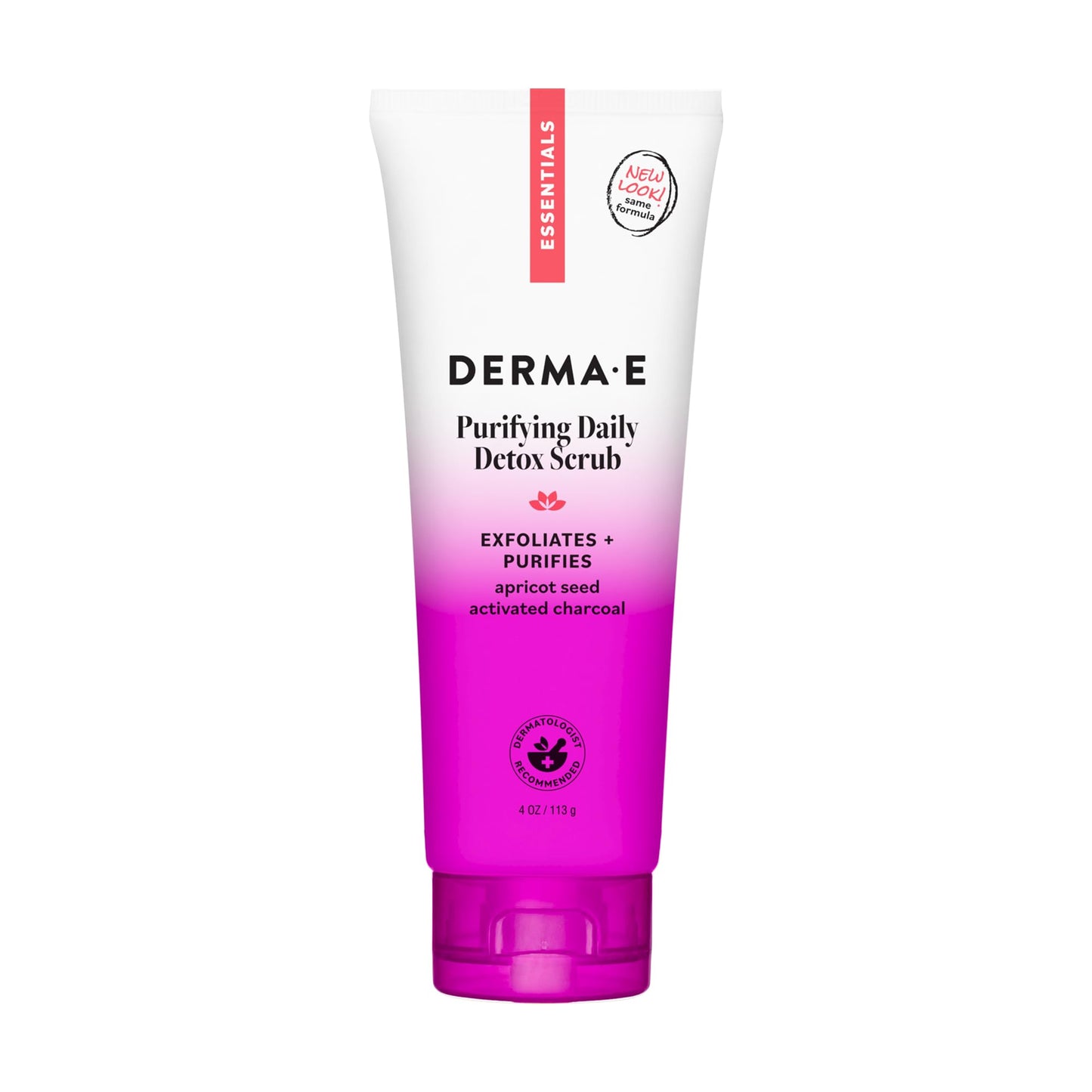 DERMA E Purifying Daily Facial Detox Scrub with Activated Charcoal and Seaweed Extract -Exfoliating Face Scrub Cleanses, Smooths and Brightens, 4oz Beauty & Personal Care Derma E