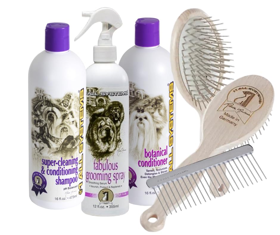 #1 All Systems Doodle Grooming Kit, Shampoo, Conditioner, Spray, Comb, Brush Beauty & Personal Care #1 All Systems
