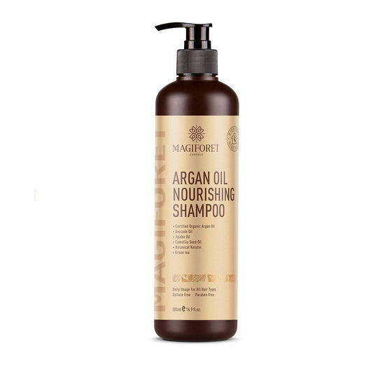 Organic Moroccan Argan-Oil Shampoo - MagiForet Moisturizing, Volumizing Sulfate Free Shampoo for Women, Men and Teens - Used for Dry Damaged Colored Beauty & Personal Care MagiForet