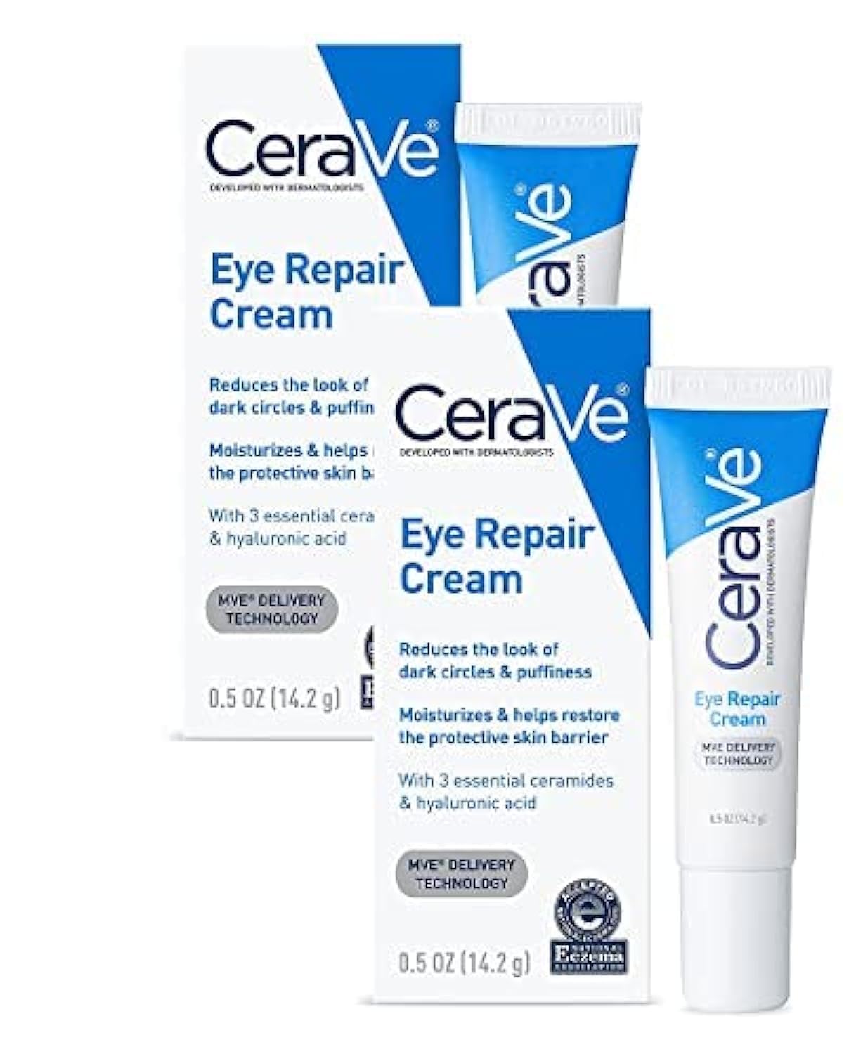 Eye Repair Cream | Under Eye Cream for Dark Circles and Puffiness | Suitable for Delicate Skin Under Eye Area | 2 Pack of 0.5 Ounce Beauty & Personal Care CeraVe