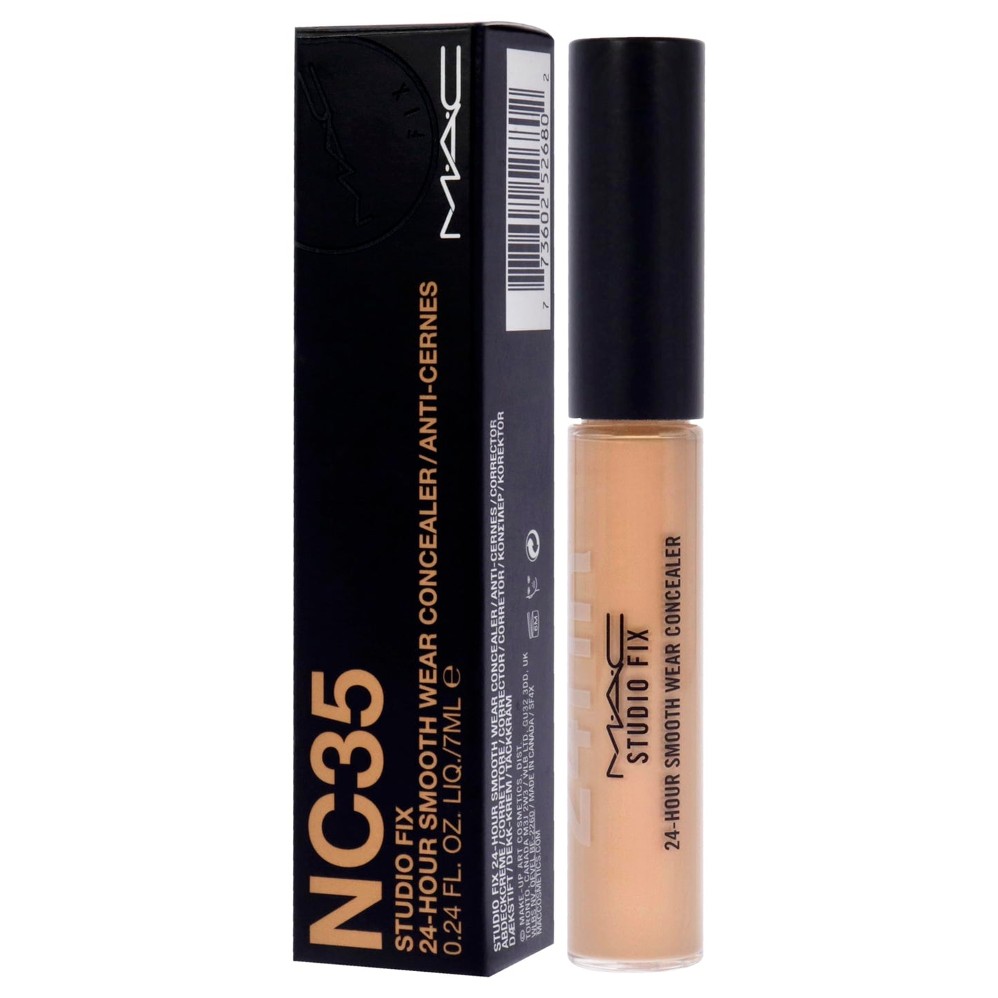 MAC Studio Fix 24 Hour Smooth Wear Concealer - NC35 by MAC for Women - 0.24 oz Concealer Beauty & Personal Care MAC