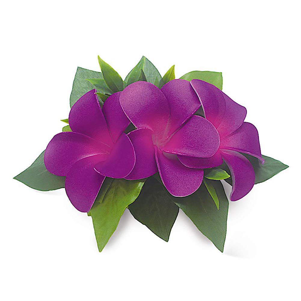 Hawaii Hair Clip Foam Flower Cluster Plumeria Purple Beauty & Personal Care Welcome to the Islands