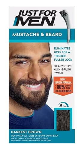 Just for Men Mustache & Beard #M-50 Darkest Brown Color Gel (Case of 6) Beauty & Personal Care Just for Men
