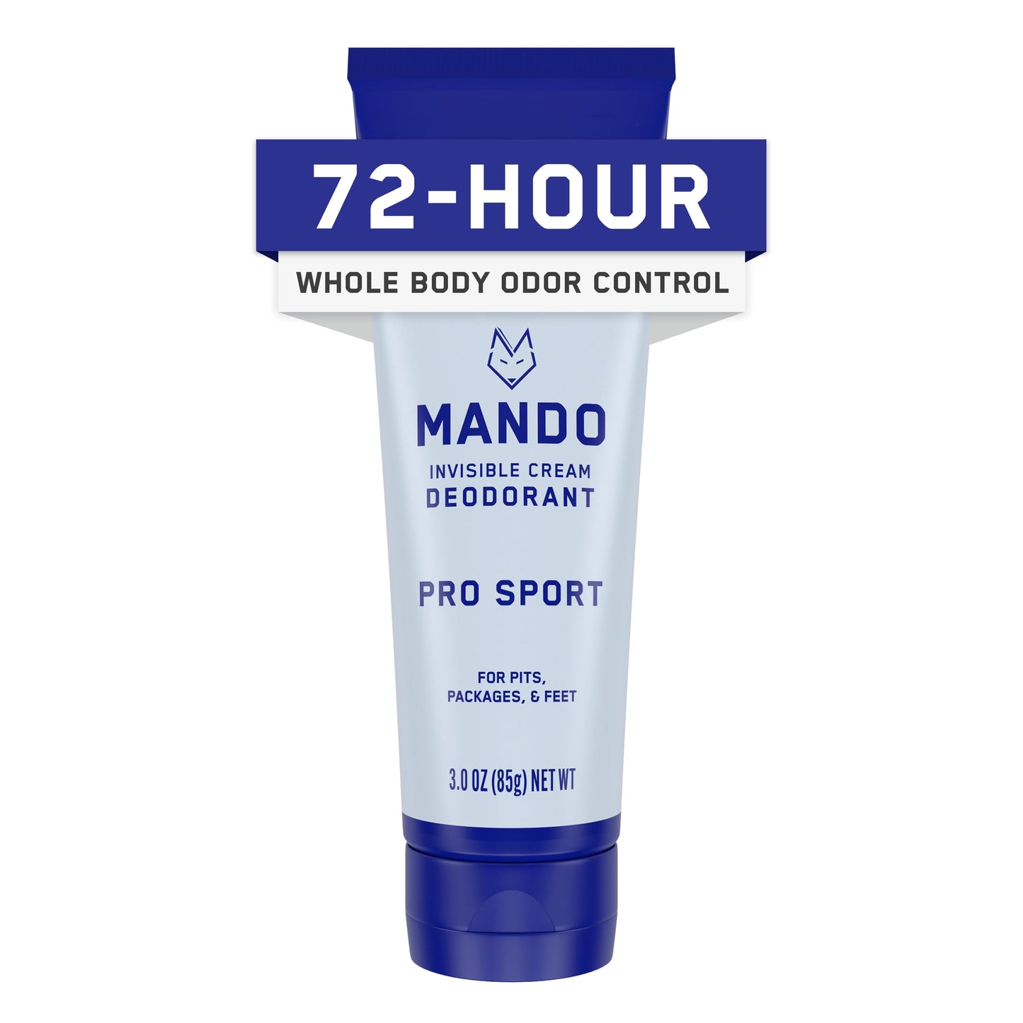 Mando Whole Body Deodorant For Men - Invisible Cream - 72 Hour Odor Control - Aluminum Free, Baking Soda Free, Skin Safe - 3 Ounce Tube (Pro Sport) Beauty and Personal Care Mando
