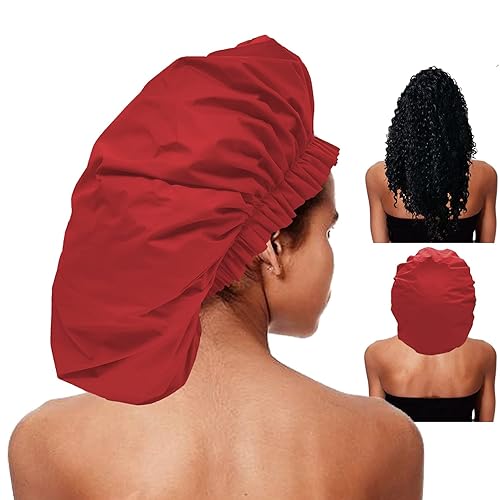 ELEBOX Premium Collection Super Jumbo Shower Cap Red Beauty & Personal Care ELEBOX