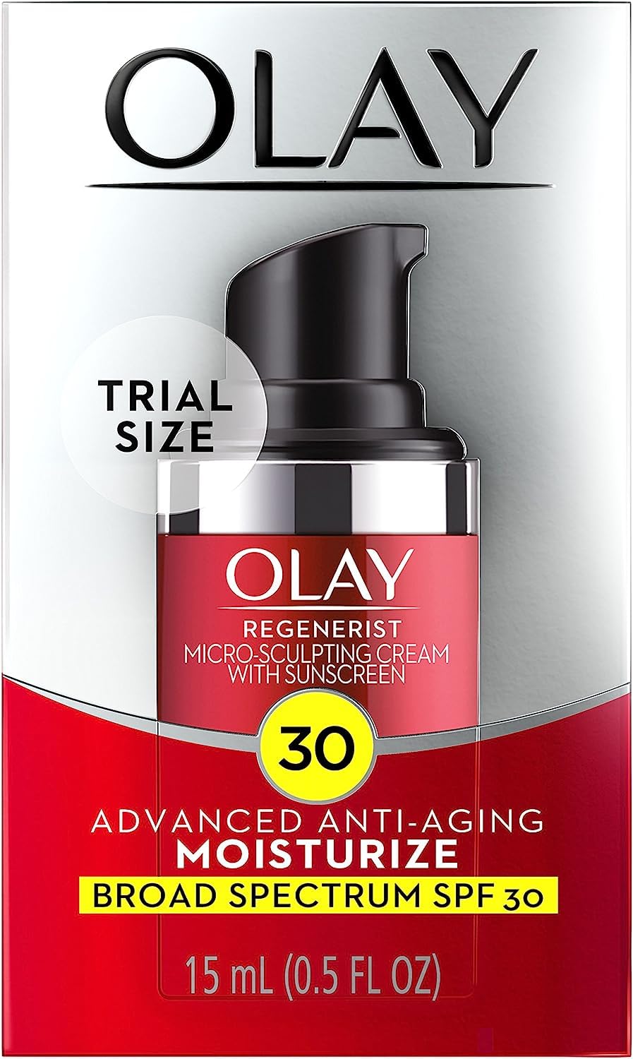 Olay Face Moisturizer Regenerist Micro-Sculpting Cream Face Moisturizer with SPF 30, Trial Size, 0.5 Ounce Beauty & Personal Care Olay