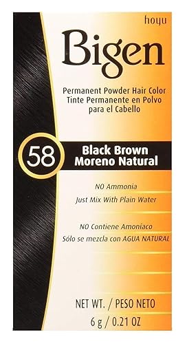 Bigen Powder Hair Color #58 Black Brown 0.21oz (2 Pack) Beauty & Personal Care Bigen