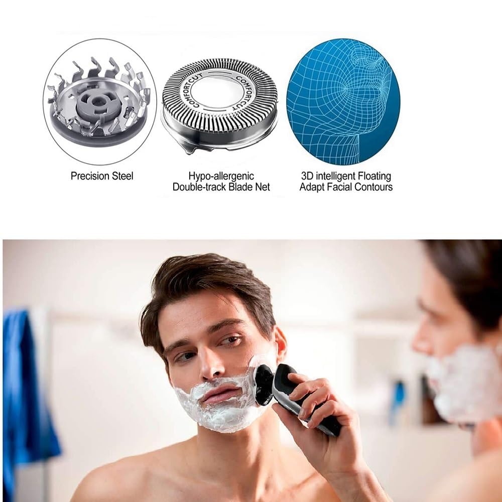 SH30 Shaver Head Replacement for Philips Norelco HQ8 Series 1000 2000 S738 AT811 AT830 AT875 Razor Blade for Men 3 Pack Beauty and Personal Care Tuchaolan