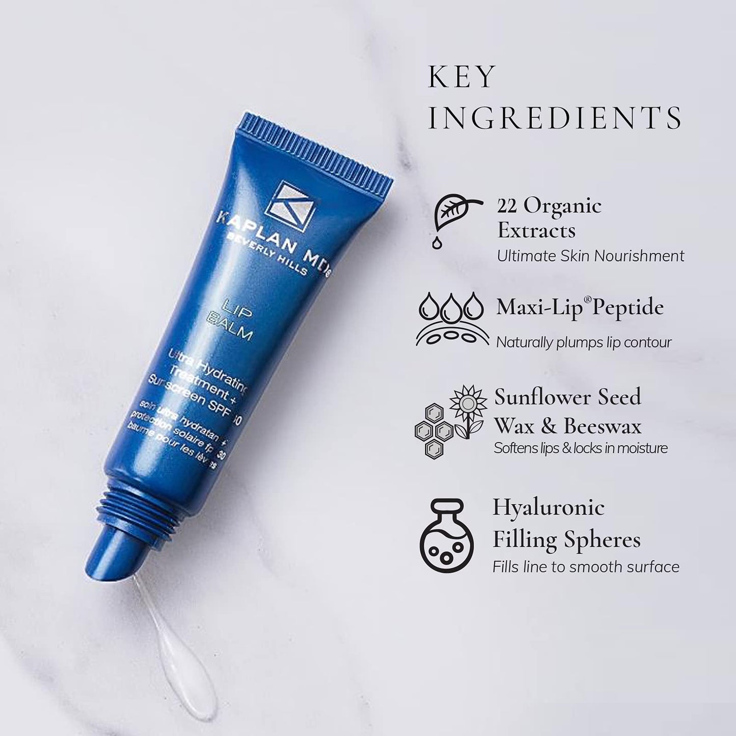 KAPLAN MD Perfect Pout Lip Balm, Ultra Hydrating Treatment + SPF 30 Sunscreen, 0.35 oz Beauty & Personal Care KAPLAN MD