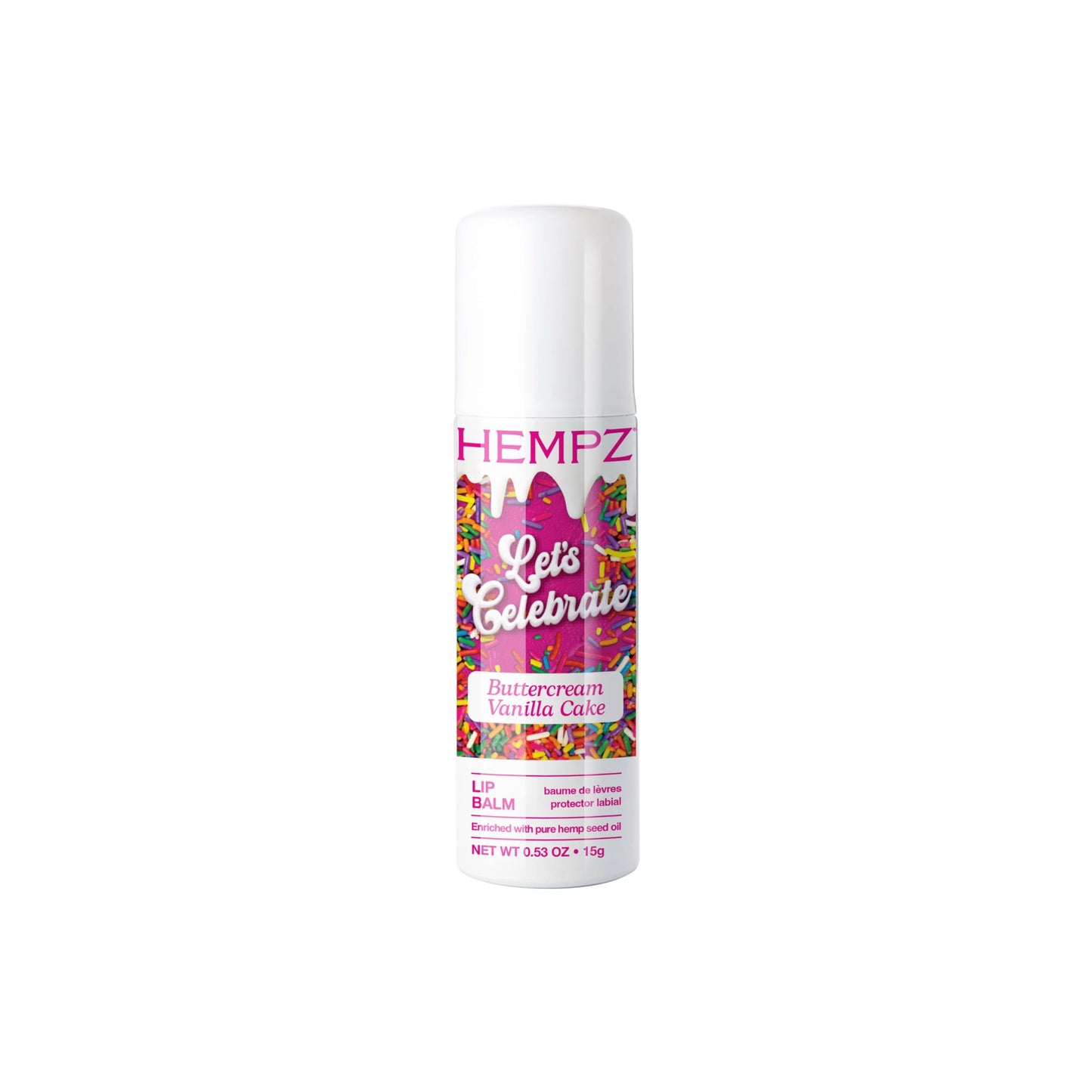 HEMPZ Natural Lip Balm - Buttercream Cake - Hemp Seed Oil, Shea Butter, Coconut & Avocado Oil with Vanilla, Sugarcane, Sweet Almond Moisturizing Lip Beauty & Personal Care Hempz