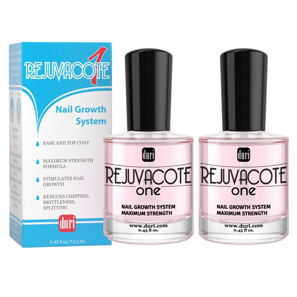 duri Rejuvacote 1 Nail Growth System - Original Maximum Strength Formula - Nail Strengthener and Nail Growth - Base and Top Coat - Pack of 2-0.45 fl. Beauty & Personal Care duri