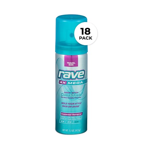 Rave Hair Spray 4X Mega Hold, Long-Lasting Hold with ClimaShield Technology, 1.5 oz Beauty & Personal Care rave