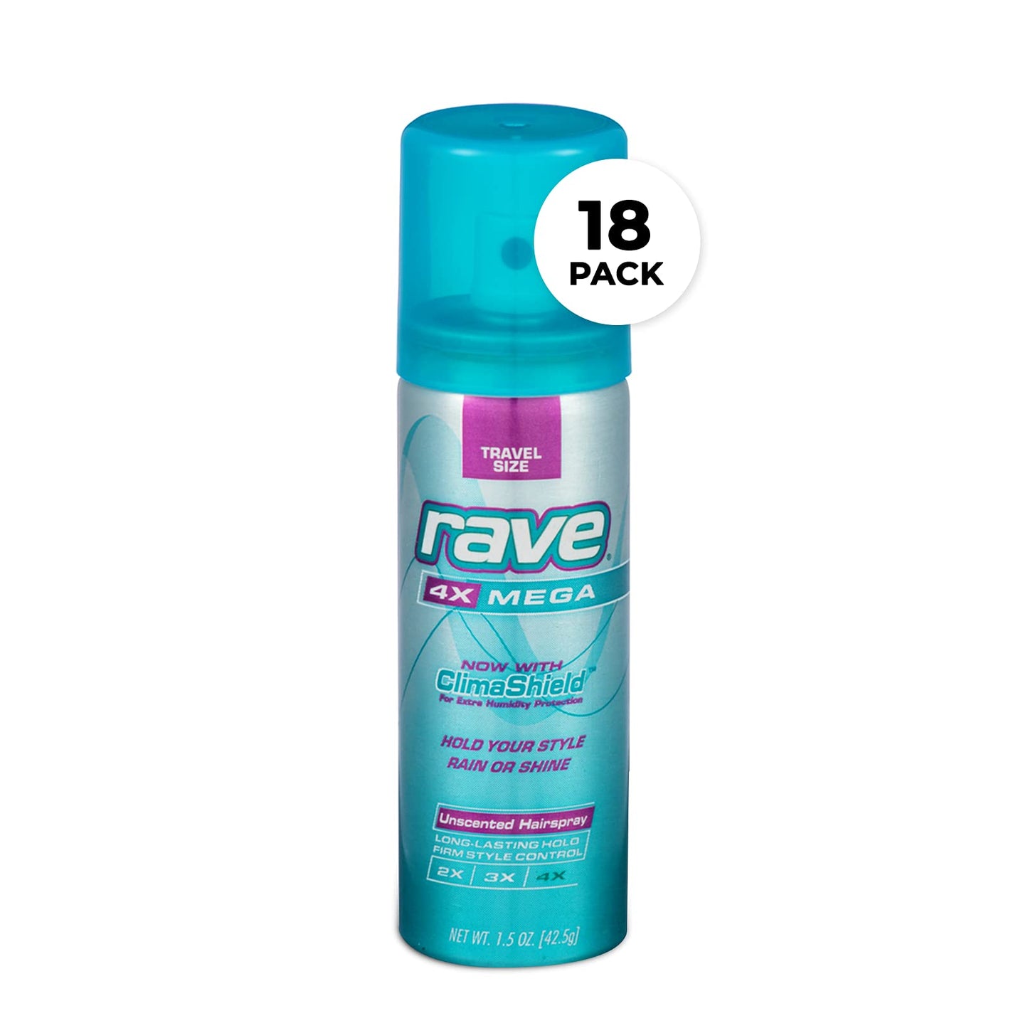 Rave Hair Spray 4X Mega Hold, Long-Lasting Hold with ClimaShield Technology, 1.5 oz Beauty & Personal Care rave