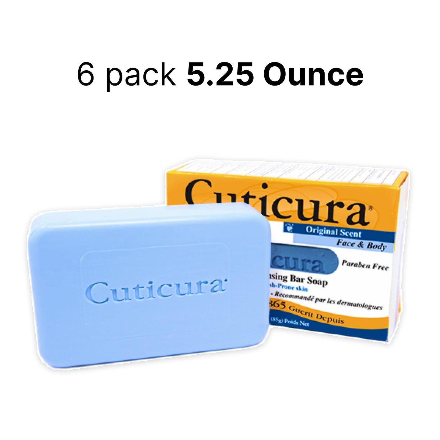 Cuticura Official Deep Cleansing Face and Body Soap - 5.25 oz (Pack of 6) Beauty & Personal Care Cuticura