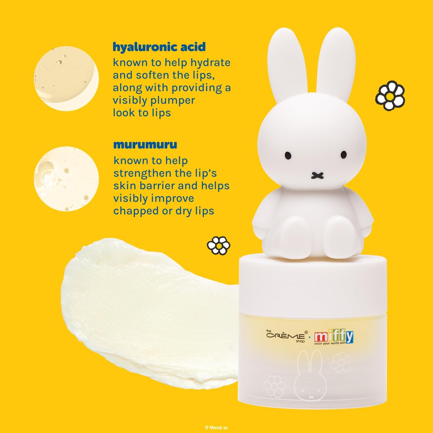 The Crème Shop Miffy Tinted Lip Balm with adorable Miffy cap, with Hyaluronic Acid and Murumuru to moisturize, soften and visibly improve chapped or Beauty and Personal Care The Crème Shop