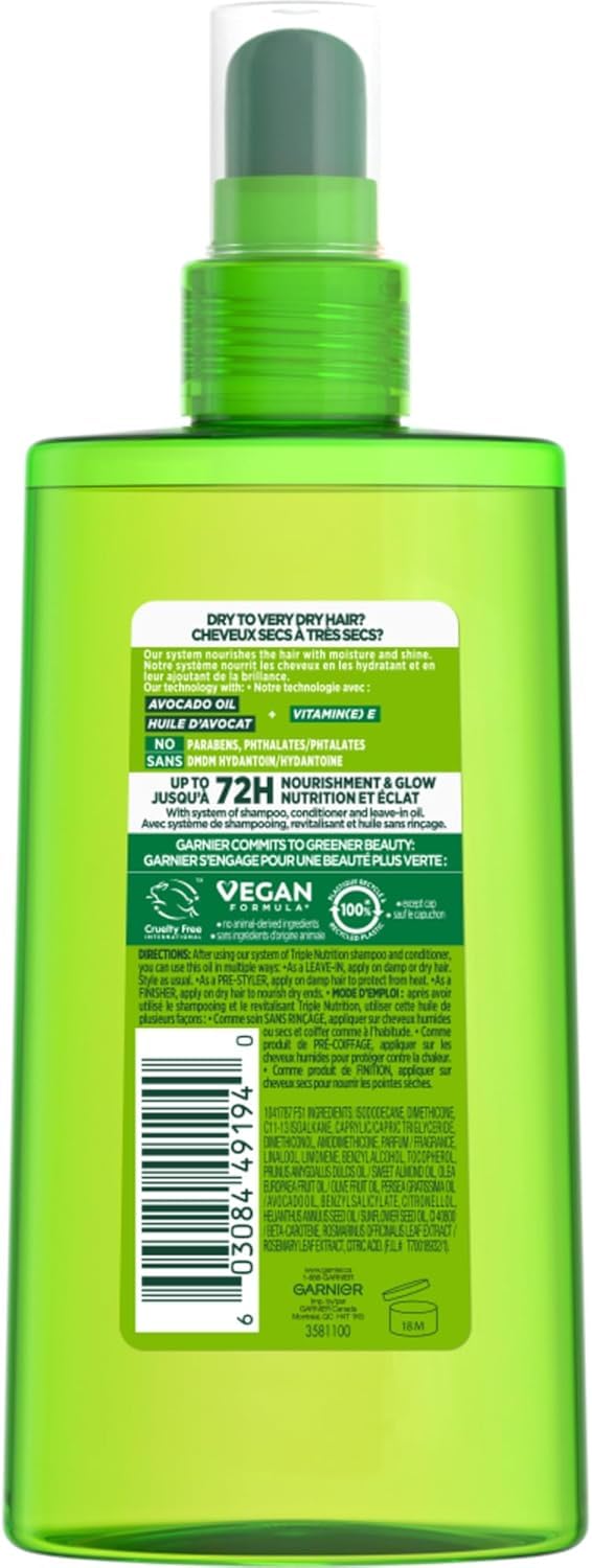 Garnier Fructis Triple Nutrition Marvelous Oil Hair Elixir, 5.0 Fl Oz, 1 Count (Packaging May Vary) Beauty & Personal Care Garnier