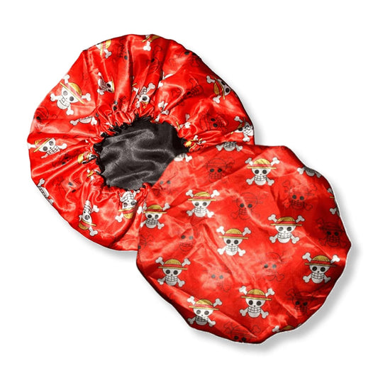 Anime Bonnet with Elastic Soft Band Adjustable Women and Men Silky Bonnets for Sleeping Comfortable Satin Fabric, Red Op Beauty and Personal Care FOR KINGS. BY KINGS CROWN LMTD SUPPLY