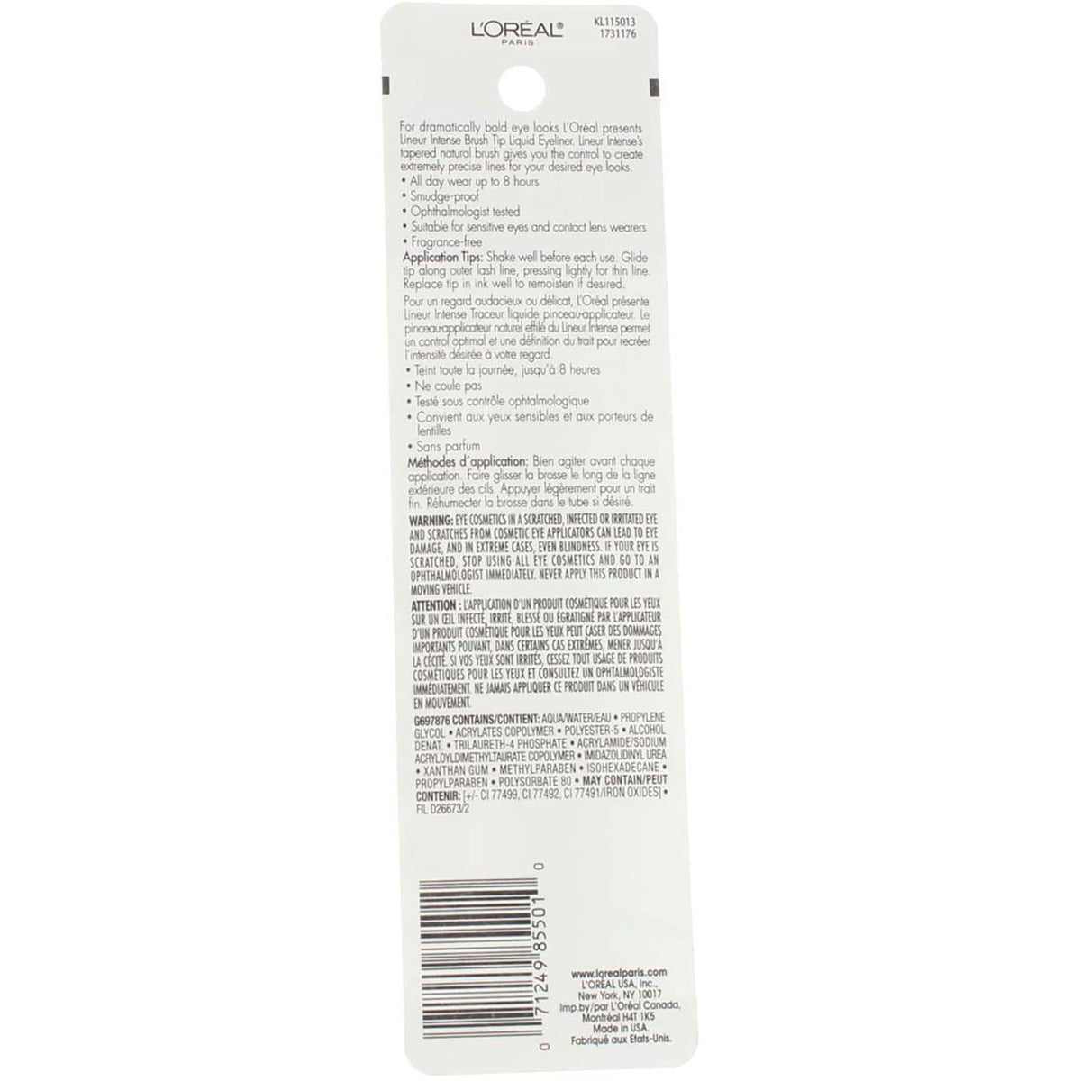 L'Oreal Paris Lineur Intense Brush Tip Liquid Eyeliner, 710 Black (Pack of 2) Beauty & Personal Care L'Oreal Paris