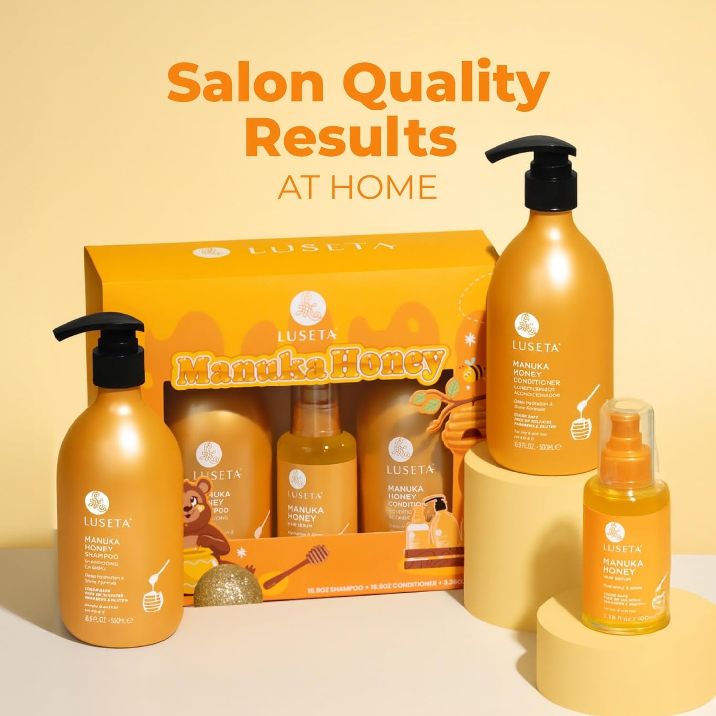 Luseta Manuka Honey Moisturizing Trio Hair Care Set Beauty & Personal Care LUSETA