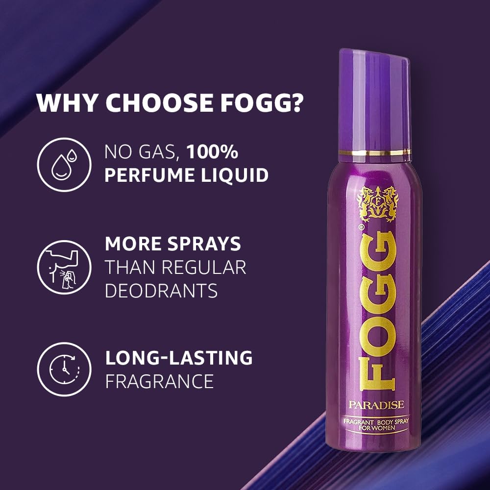 Fogg 1000 Sprays Fragrant Body Spray For Women Paradise, 150Ml Beauty and Personal Care Fogg
