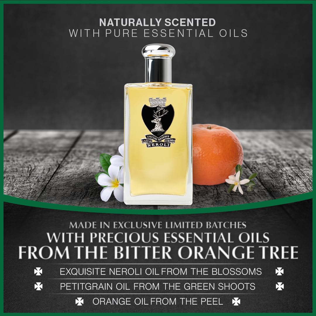 Castle Forbes Neroli Special Reserve Men's Cologne, 100ml | Luxurious, Elite Fragrance with Precious Essential Oils | Paraben-Free, Cruelty-Free Beauty & Personal Care Castle Forbes