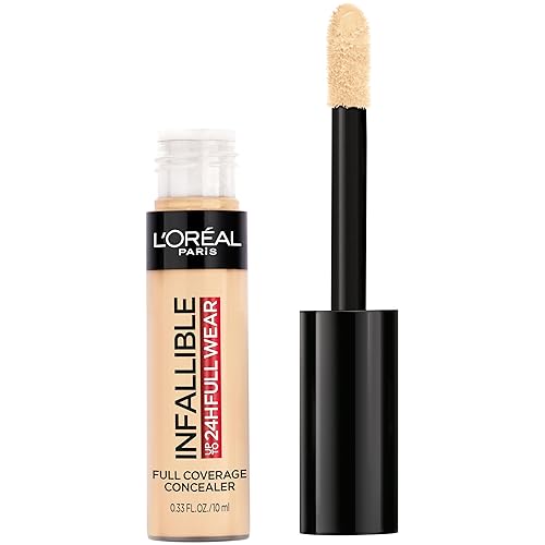 L'Oreal Paris Makeup Infallible Full Wear Waterproof Matte Concealer, Full Coverage, Cashmere, 0.33 fl. oz. Beauty & Personal Care L'Oreal Paris