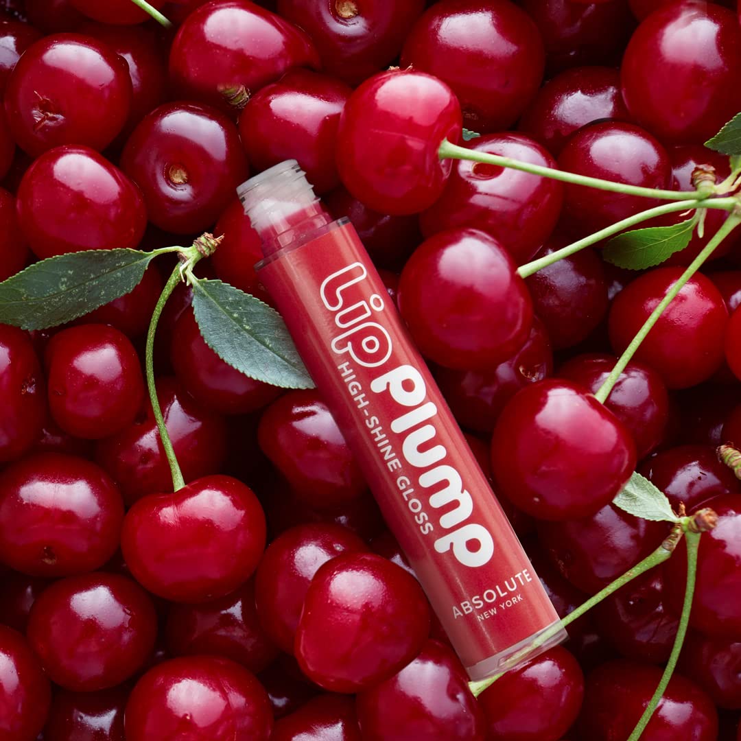 Absolute New York Lip Plump High-Shine Gloss MLPG02 Cherry Beauty & Personal Care Absolute New York