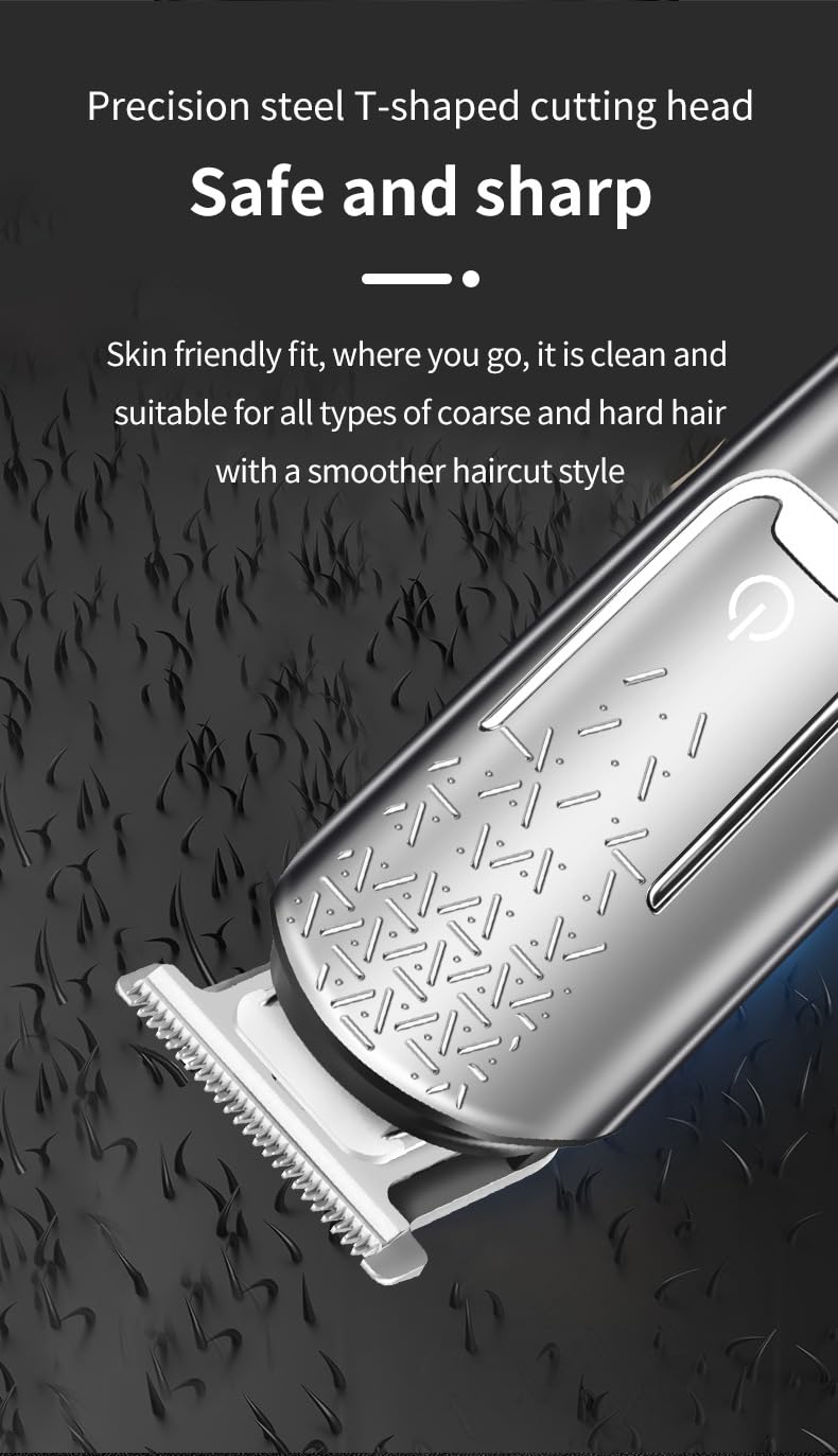 QDKVTNDJZ 5 in 1 Multifunctional Grooming Kit with LED Digital, 6500rpm Motor,Precision Cordless Hair/Beard Trimmer Waterproof IPX6 for Beard, Hair Beauty and Personal Care QDKVTNDJZ