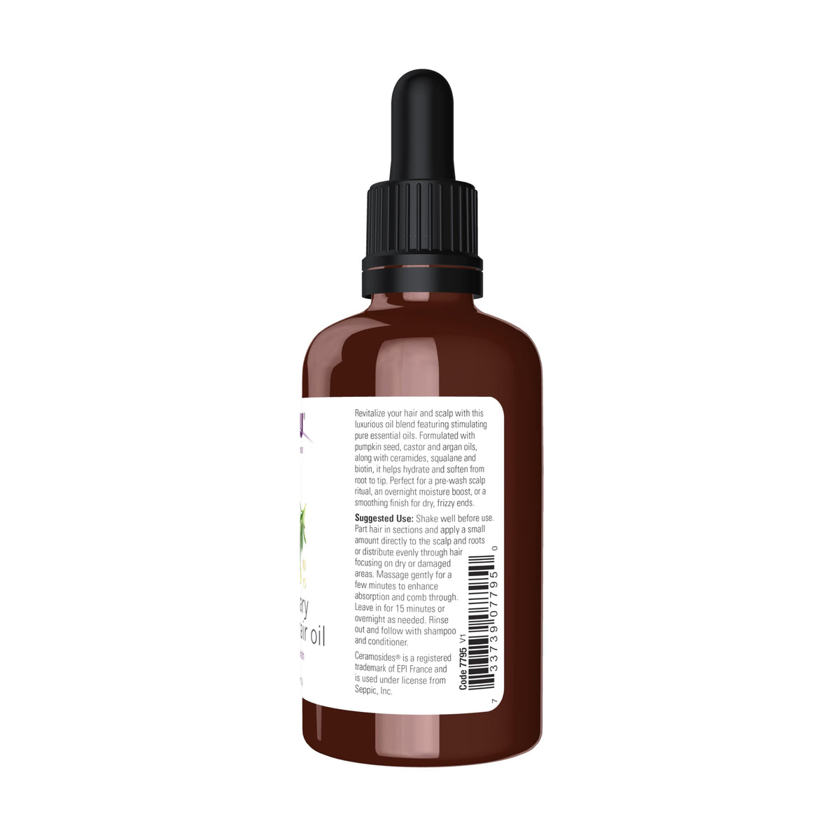 NOW Solutions, Rosemary Scalp and Hair Oil, Pre-Wash, 2 fl. oz