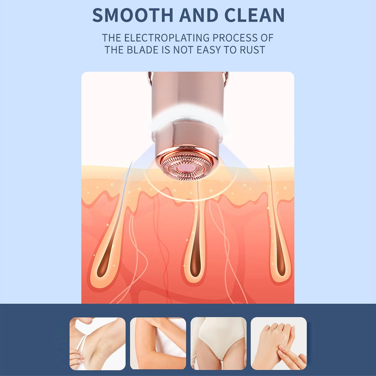Women's Electric Face Hair Remover USB Rechargeable Hair Removal Face Shaver for Smooth Skin Skin Friendly Hair Remover Beauty and Personal Care Shurhome
