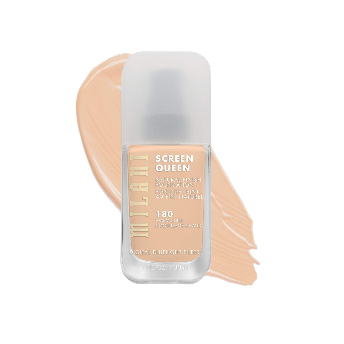 Milani Screen Queen Liquid Foundation Makeup - Cruelty Free Foundation With Digital Bluelight Filter Technology (Warm Shell) Beauty & Personal Care Milani
