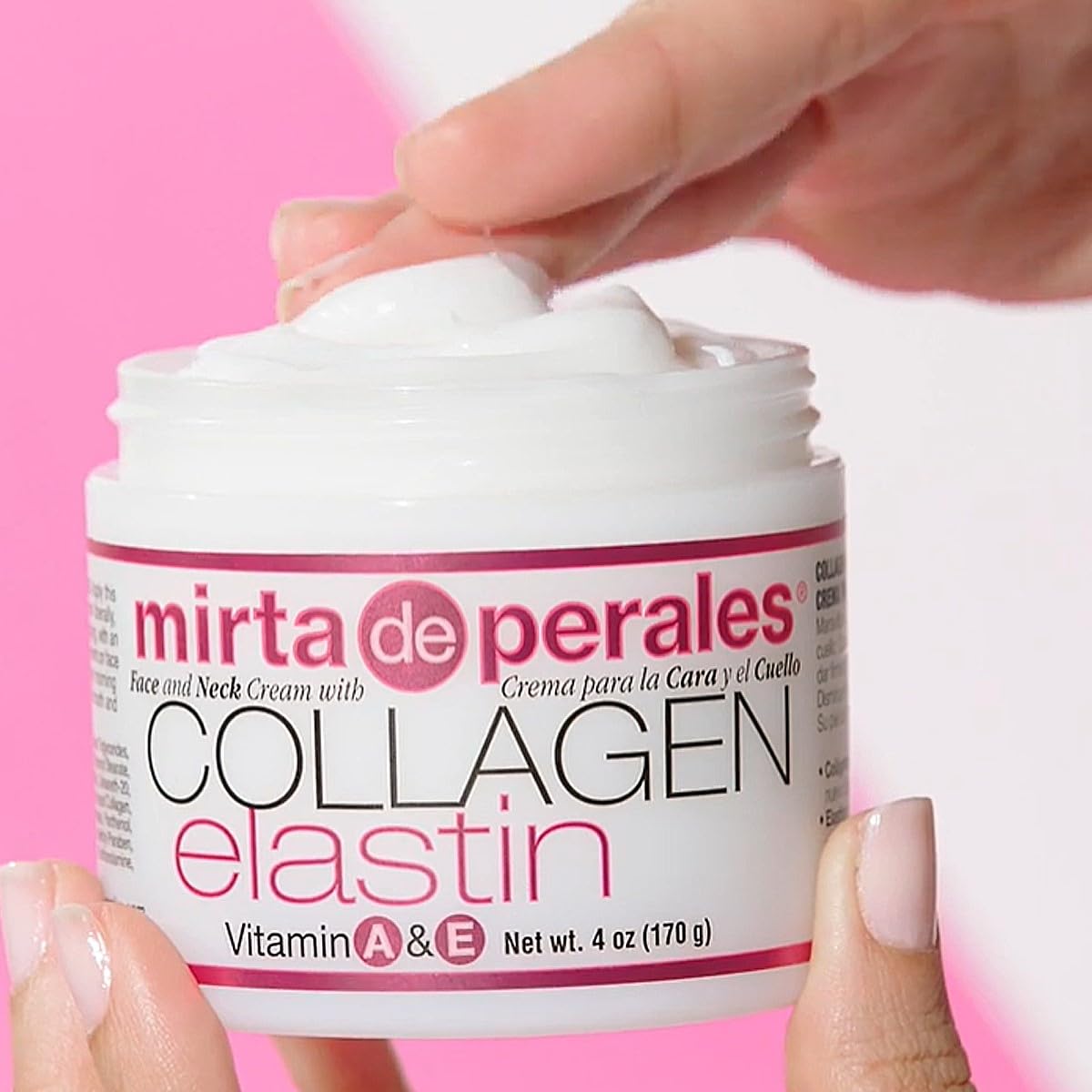 Mirta De Perales Collagen Elastin Face & Neck Cream with Vitamins A & E | Hydrating Anti-Aging Moisturizer for Firmness, Elasticity, Fine Lines Beauty & Personal Care Mirta De Perales