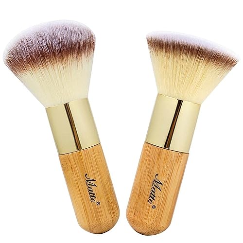 Matto Makeup Brush Set 2 Pieces Face Blush Kabuki Powder Foundation Makeup Brushes for Mineral BB Cream Beauty & Personal Care Matto