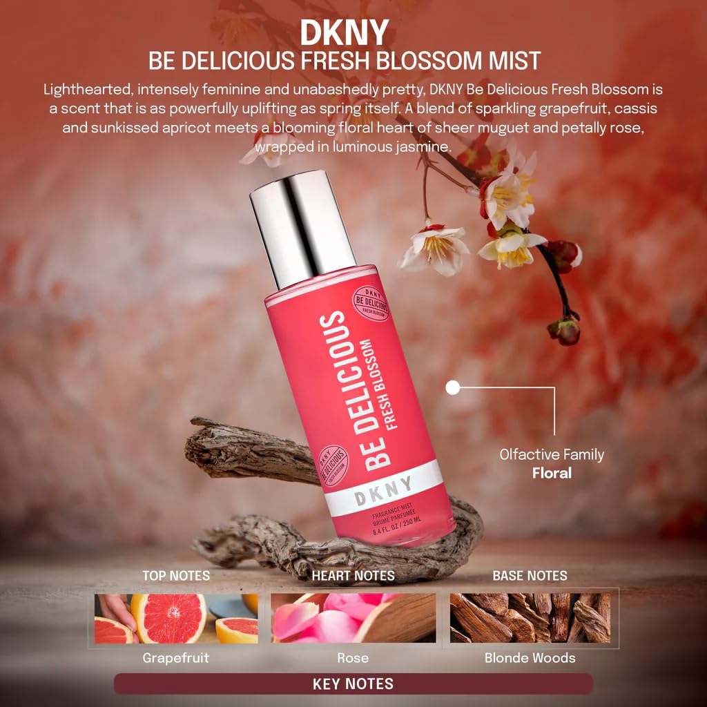 DKNY Be Delicious Fresh Blossom Fragrance Mist For Women, 8.4 Fl. Oz. Beauty & Personal Care DKNY