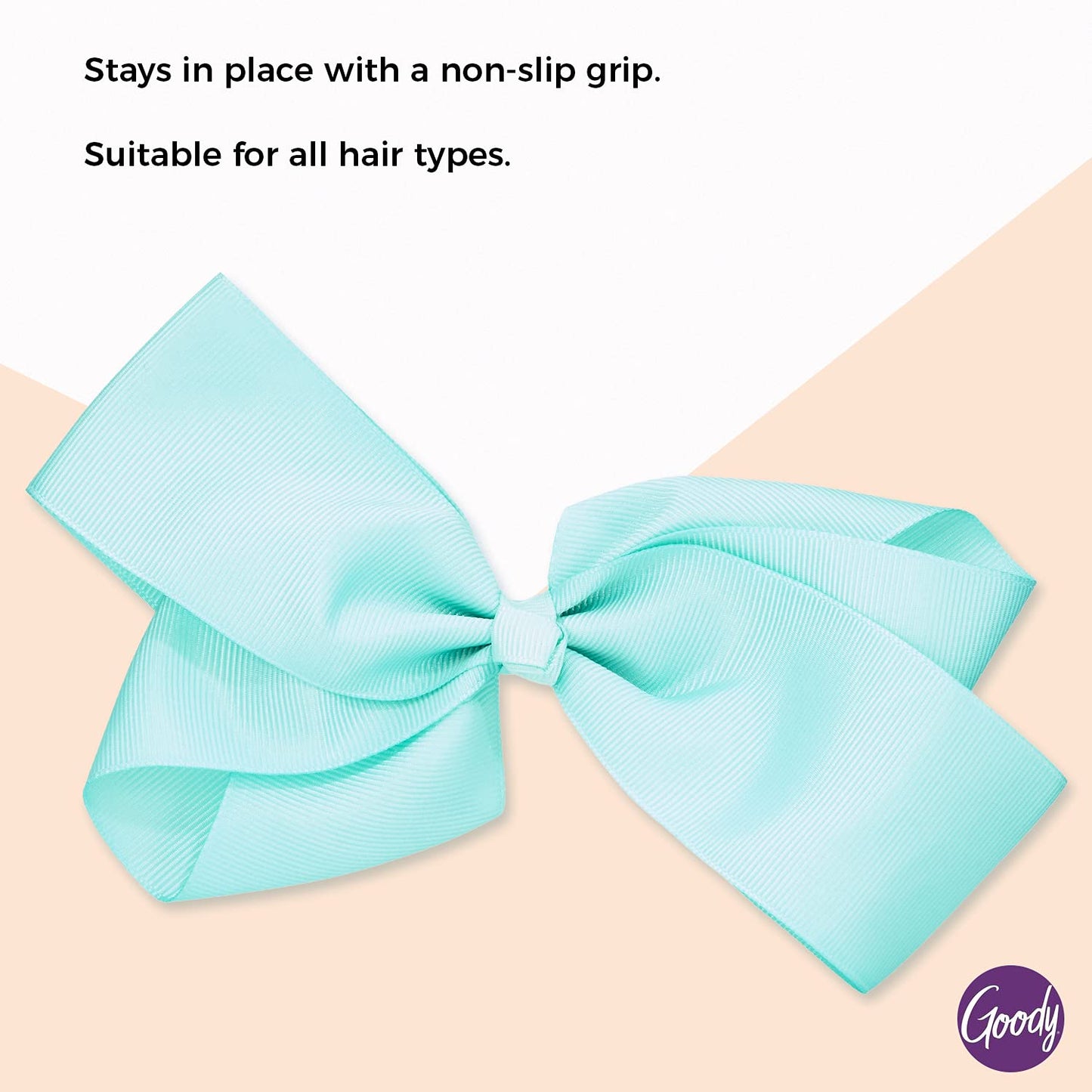 GOODY Kids Large Teal Bow Barrette - Stay Tight Closure - Comfort Fit - All Hair Types - 1 Count (Pack of 1) - Children, Unisex Beauty & Personal Care GOODY