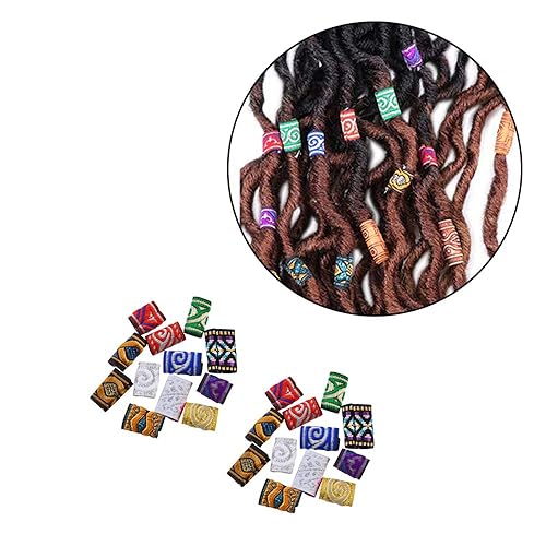 Wixine 24Pcs Women Girl Dreadlock Beads Hair Braid Dread Fabric Tibetan DIY Jewelry Craft Beauty & Personal Care Wixine