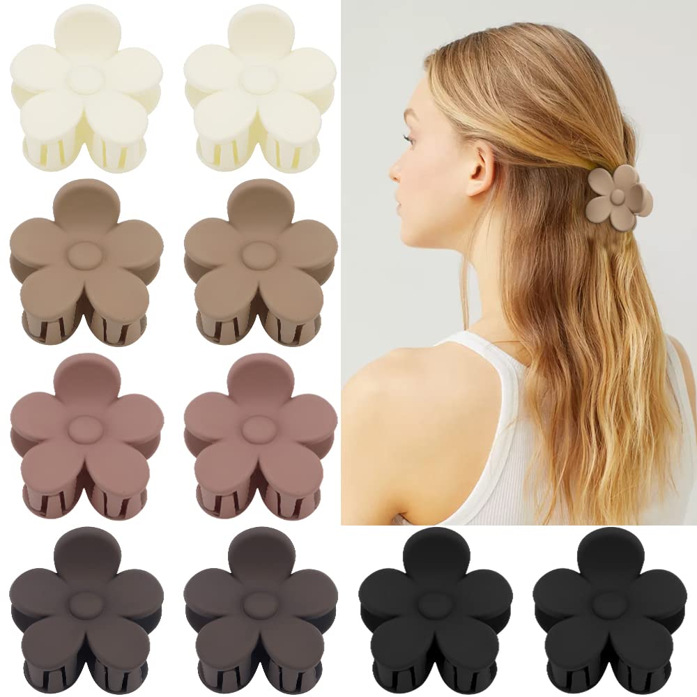 ATODEN Small Flower Hair Accessories: 10Pcs Daisy Claw Clips - 1.6" Matte Tiny Jaw Clips for Thick, Medium and Thin Hair - Cute for Women and Girls Beauty & Personal Care Atoden
