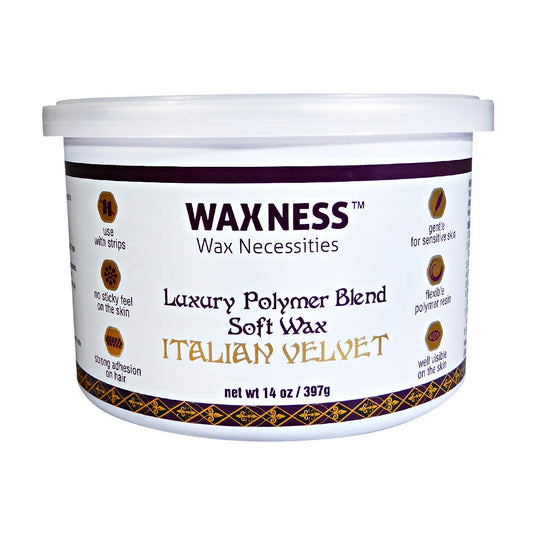 Waxness Italian Velvet Soft Wax Tin 14 oz (400 g) - Premium Synthetic Strip Wax for Full Body and Large Areas, Professional Use - Made in Italy Beauty and Personal Care Waxness