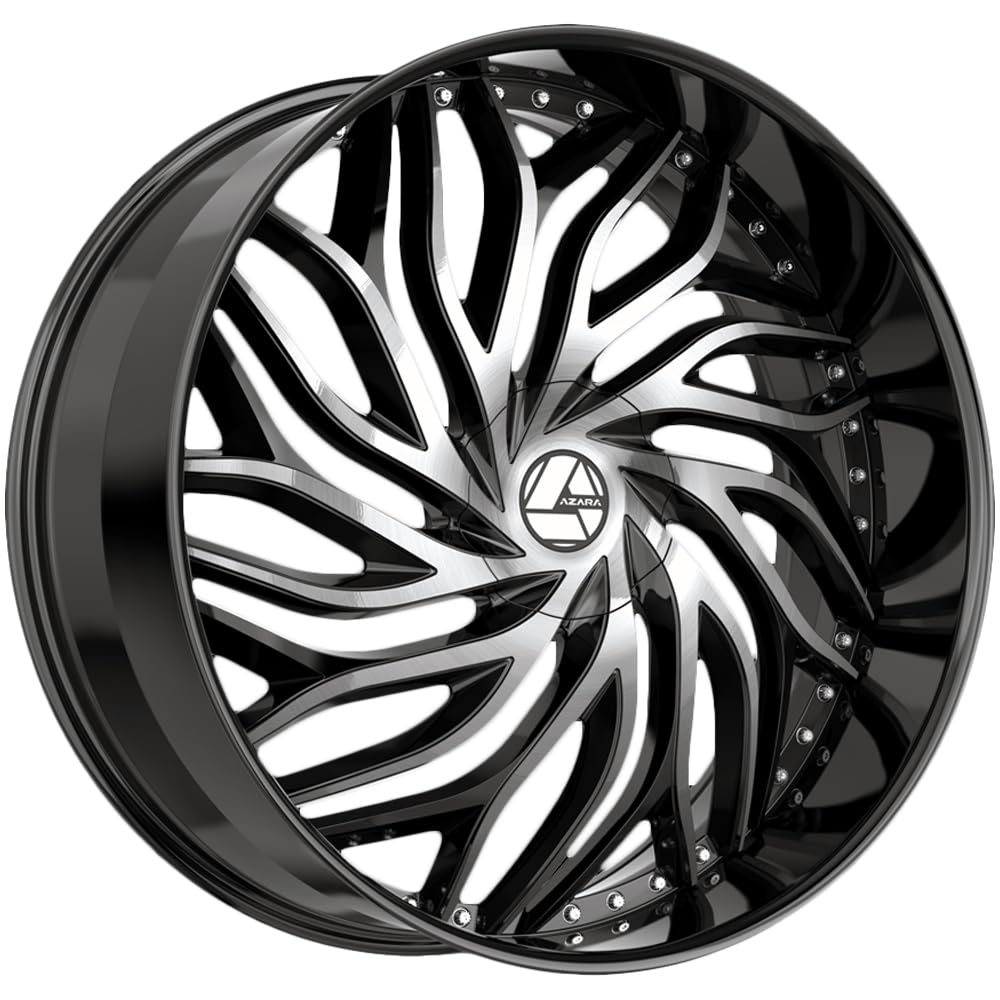 Azara AZA-537 22x8.5 5x112 5x114.3 +38 Cb 74.1 Gloss Black & Machined Beauty & Personal Care Azara