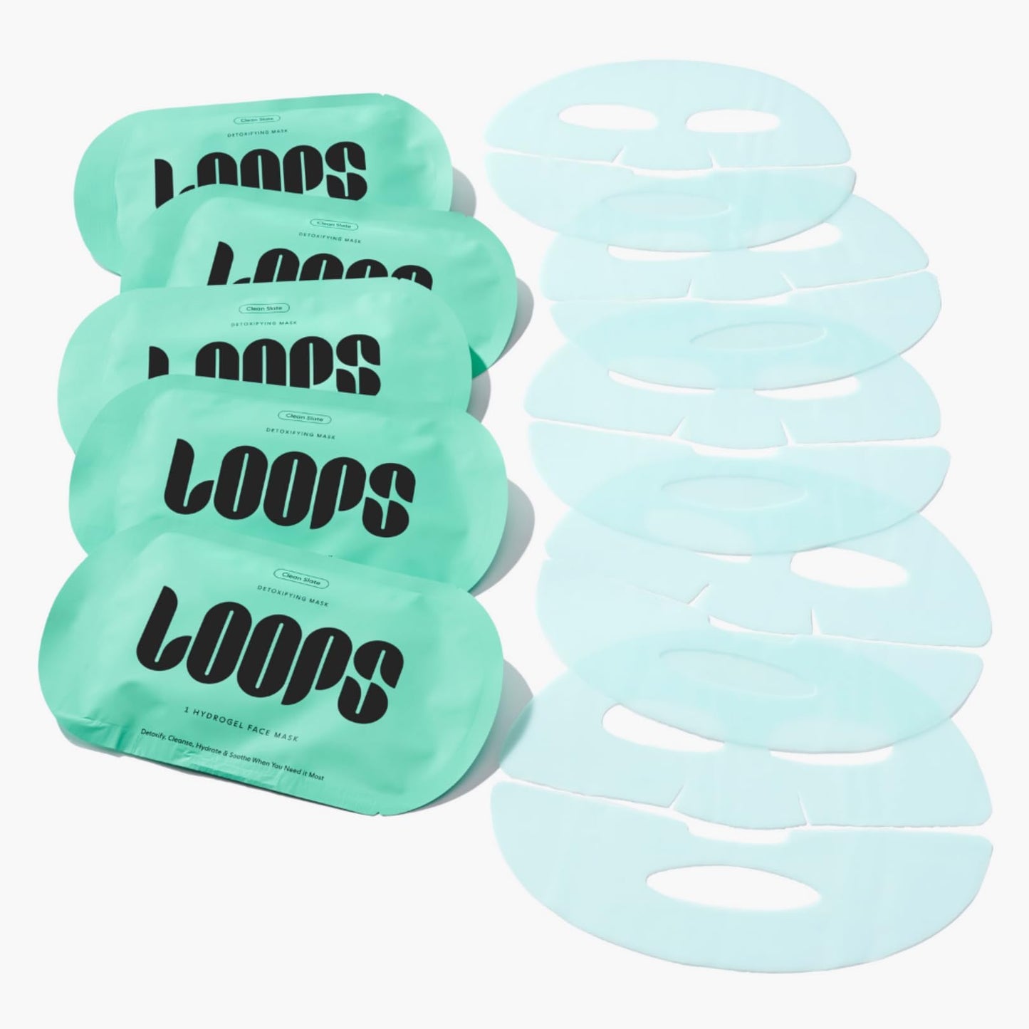 LOOPS CLEAN SLATE - Detoxifying Hydrogel Face Mask - Detoxify, Cleanse & Soothe - Deeply Purifying and Super Hydrating - Minimizes the Look of Pores Beauty & Personal Care LOOPS