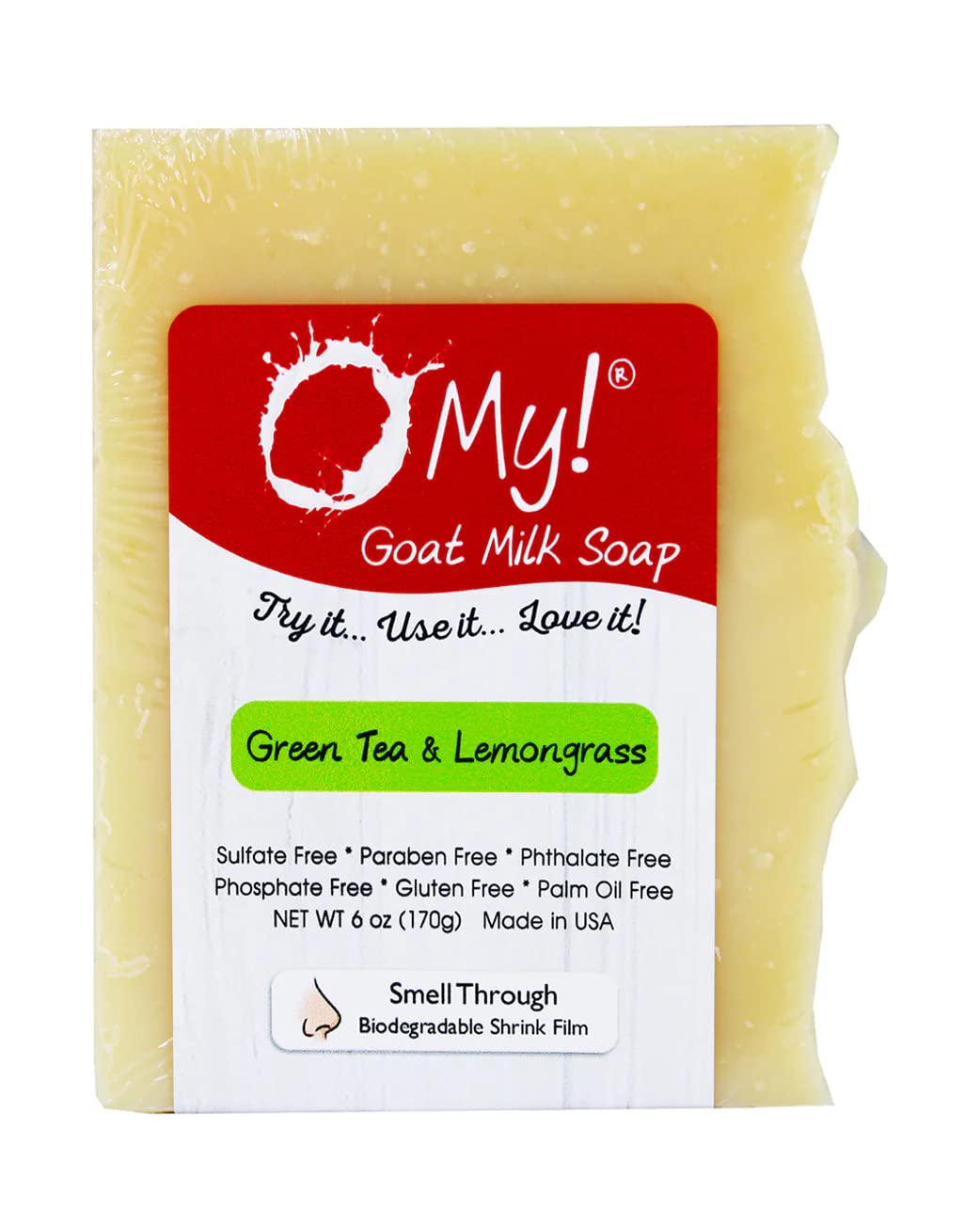 O My! Goat Milk Soap Bar 6oz | Made with Farm-Fresh Goat Milk | Free of Parabens & More | Handcrafted USA Beauty & Personal Care O My!