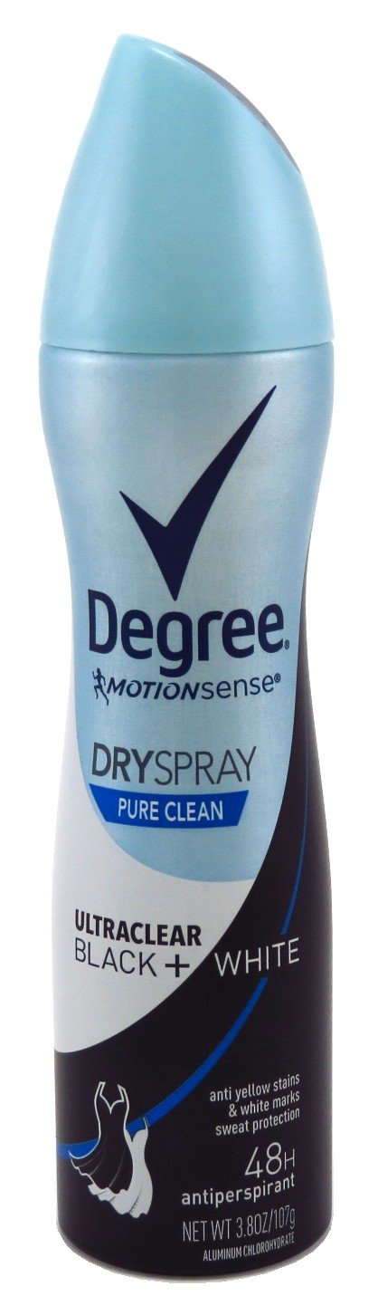Degree MotionSense Dry Spray Antiperspirant UltraClear Black + White Pure Clean - 3.8 oz, Pack of 3 Beauty and Personal Care Degree